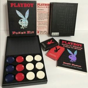 Playboy Bunny Poker Set Complete Box Set Kit includes 180 Poker Chips